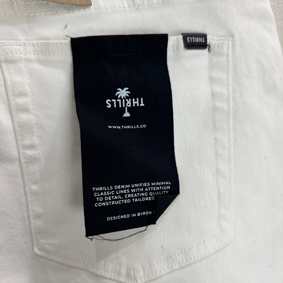 Thrills Bones Denim Jeans Optic White Standard Fit Size 38 - Picture 7 of 13